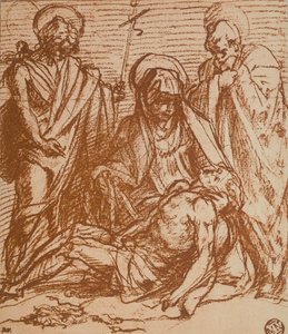 Toter Christus in den Armen der Jungfrau (Pieta) von Andrea del Sarto