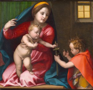 Madonna mit Kind und Johannes dem Täufer von Andrea del Sarto