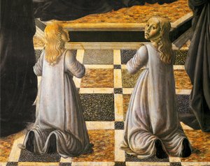 Heilige Monika, Detail, Kirche Santo Spirito, Florenz von Andrea del Verrocchio
