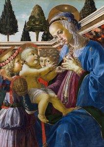Madonna mit Kind und zwei Engeln von Andrea del Verrocchio