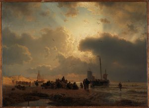 Strand bei Scheveningen von Andreas Achenbach