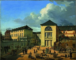 Der Akademiehof (Die alte Akademie in Düsseldorf) von Andreas Achenbach