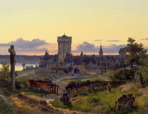 Zons am Rhein von Andreas Achenbach
