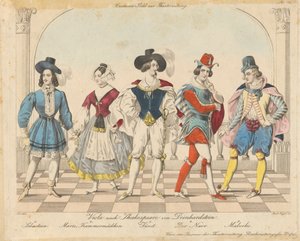 Viola nach Shakespeare von Deinhardstein - Kostümbild zur Theaterzeitung