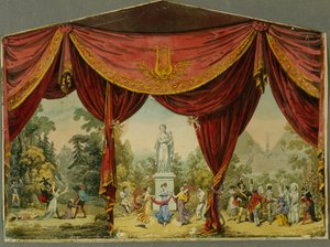 Skizze für den Vorhang des kaiserlichen Theaters in Sankt Petersburg, 1830er Jahre von Andreas Leonhard Roller