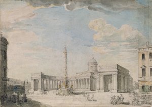 Die Kasaner Kathedrale in Sankt Petersburg, ca. 1800 von Andrei Nikiforovich Voronikhin