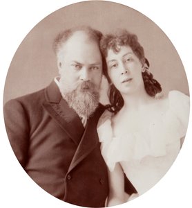 Konstantin Makovsky, russischer Künstler, mit seiner Frau, 1880er