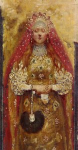 Frau Boyard (Detail) von Andrei Petrovich Ryabushkin
