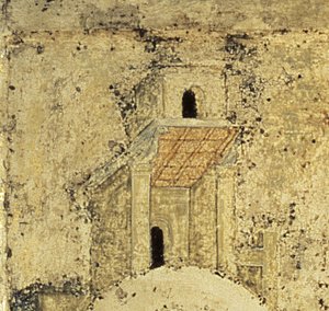 Detail aus der Heiligen Dreifaltigkeit, 1420er (Detail) von Andrei Rublev