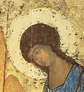 Detail aus der Heiligen Dreifaltigkeit, 1420er (Detail)