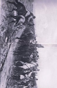 Cromwell bei Dunbar, 3. September 1650, Illustration aus British Battles on Land and Sea, 1915