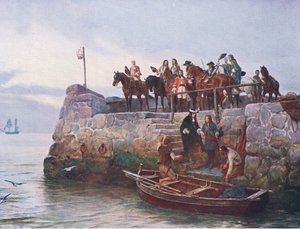 Die verlorene Sache: Die Flucht von James II nach der Schlacht am Boyne 1690, Illustration aus 