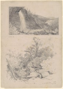 Kaatskill Fall; und In der Kaatskill-Schlucht von Andrew Fisher Bunner