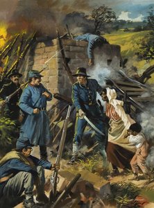 John Brown am 30. August 1856, als er eine Gruppe von Sklavereibefürwortern abfängt