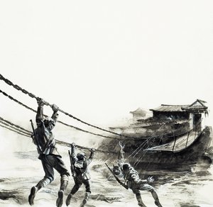 Die Schlacht an der Luding-Brücke von Andrew Howat