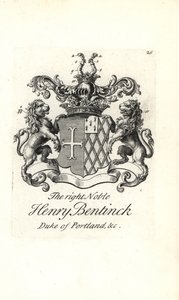 Wappen und Wappenschild des hochadligen Henry Bentinck