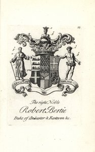 Wappen und Wappenschild des edlen Robert Bertie