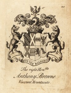 Wappen des Hochwohlgeborenen Anthony Browne, Viscount Mountacute oder Viscount Montagu