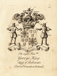 Wappen des hochwürdigen George Hay, Lord of Penwardian, 8. Earl of Kinnoule in Schottland