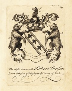 Wappen des Hochwohlgeborenen Robert Benson, Baron Bingley of Bingley in der Grafschaft York