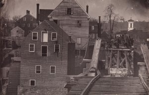 Ende der Brücke nach Burnsides Angriff, Fredericksburg, Virginia