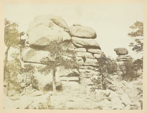 Granitfelsen, Buford Station, Laramie Mountains von Andrew Joseph Russell