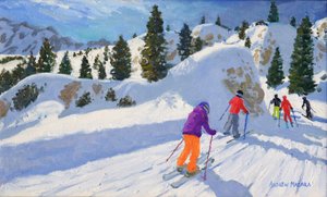 Skifahren, Rock City, Selva Gardena, Italien, 2016