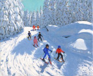 Den Pfad hinunterfahren, Courchevel