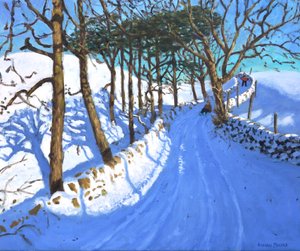 Schlittenfahren im Derbyshire Peak District, 2023 von Andrew Macara