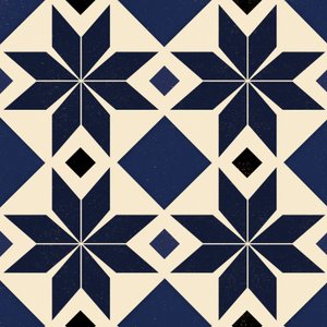 Blaue spanische Fliese, 2018