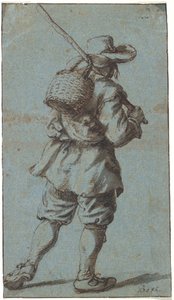 Gehender Bauer von hinten gesehen von Andries Both