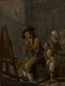 Der arme Maler in seinem Atelier von Andries Dirksz Both
