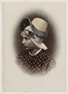 Porträt einer Frau in der Tracht von Nord-Holland von Andries Jager