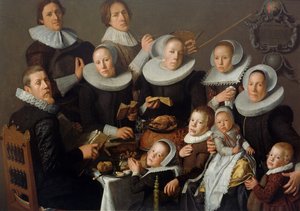 Porträt des Malers Andries van Bochoven und seiner Familie, 1629 von Andries van Bochoven