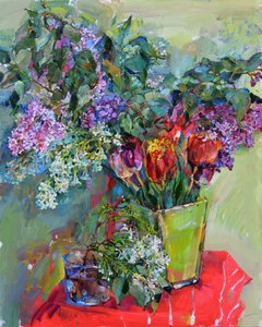 Bunter Frühlingsstrauß von Andrii Kutsachenko