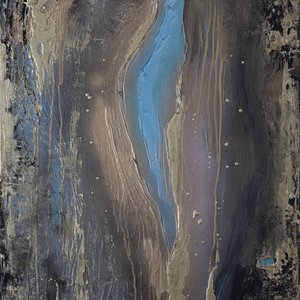 Blauer Goldfluss von Anete Purina-Purite