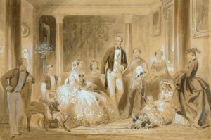 Königliche Familie im Speisesaal von Osborne House