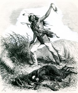 Indianer skalpieren den toten Feind, 1867