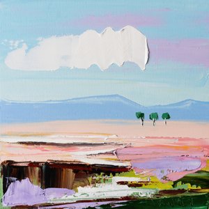 Farbenreiche abstrakte Landschaft von Angela Hawkey