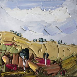 Impasto Landschaft von Angela Hawkey