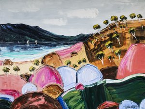 Lebhafte Küstenlandschaft von Angela Hawkey
