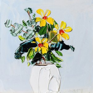 Lebhafte Impasto Blumen von Angela Hawkey