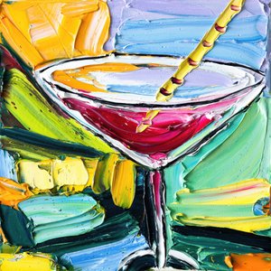 Lebhafter Impasto Martini von Angela Hawkey