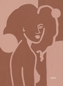 Minimalistische Nackte Frau