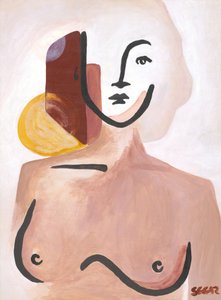 Serene abstrakte Frau