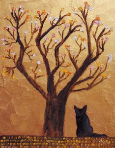 Goldene Blütenkatze
