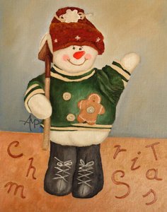 Fröhlicher Weihnachtsschneemann