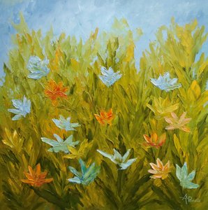 Lebendige Wiesenblumen von Angeles M. Pomata