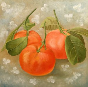 Lebendiges oranges Stillleben