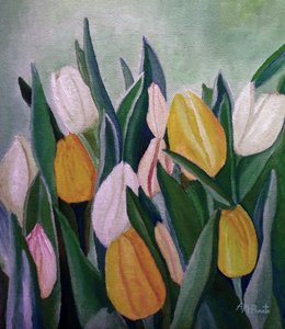 Lebendige Frühlings-Tulpen